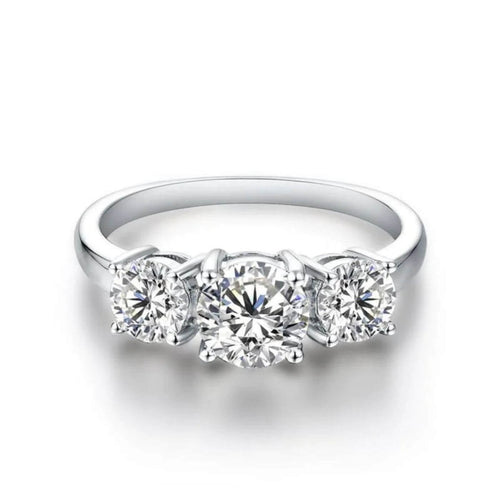 Elegant Zirconia Trilogy Ring