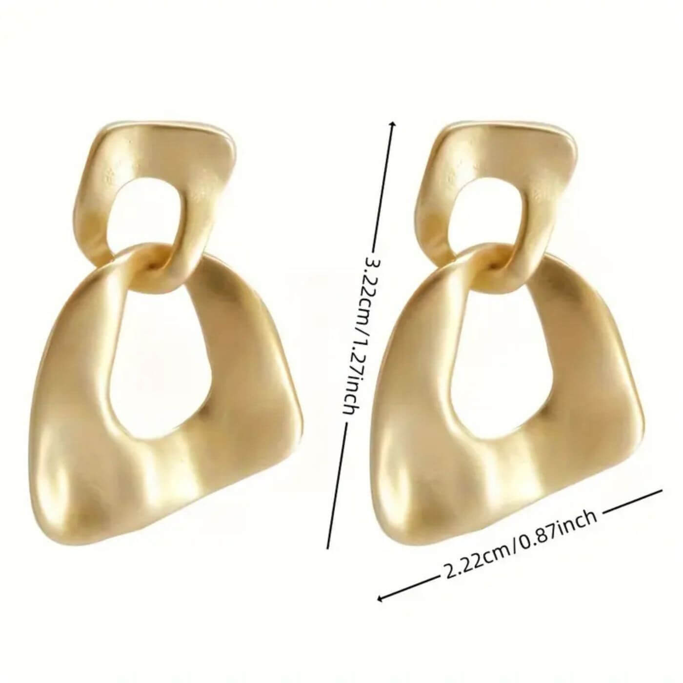 Elegant Gold Statement Drop Earrings