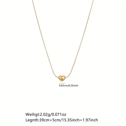 Elegant Golden Heart Charm Necklace