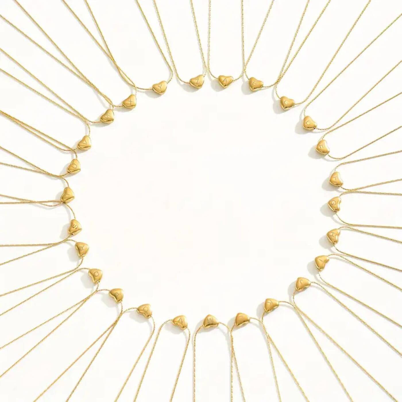 Elegant Golden Heart Charm Necklace