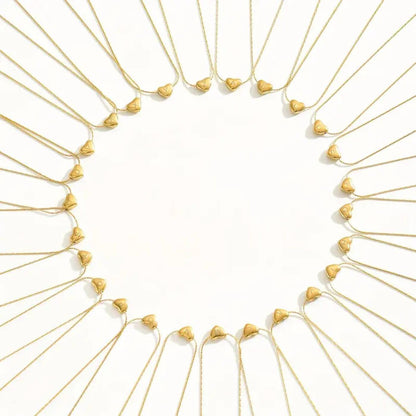 Elegant Golden Heart Charm Necklace