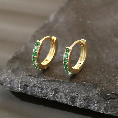Emerald Luxe Hoop Earrings