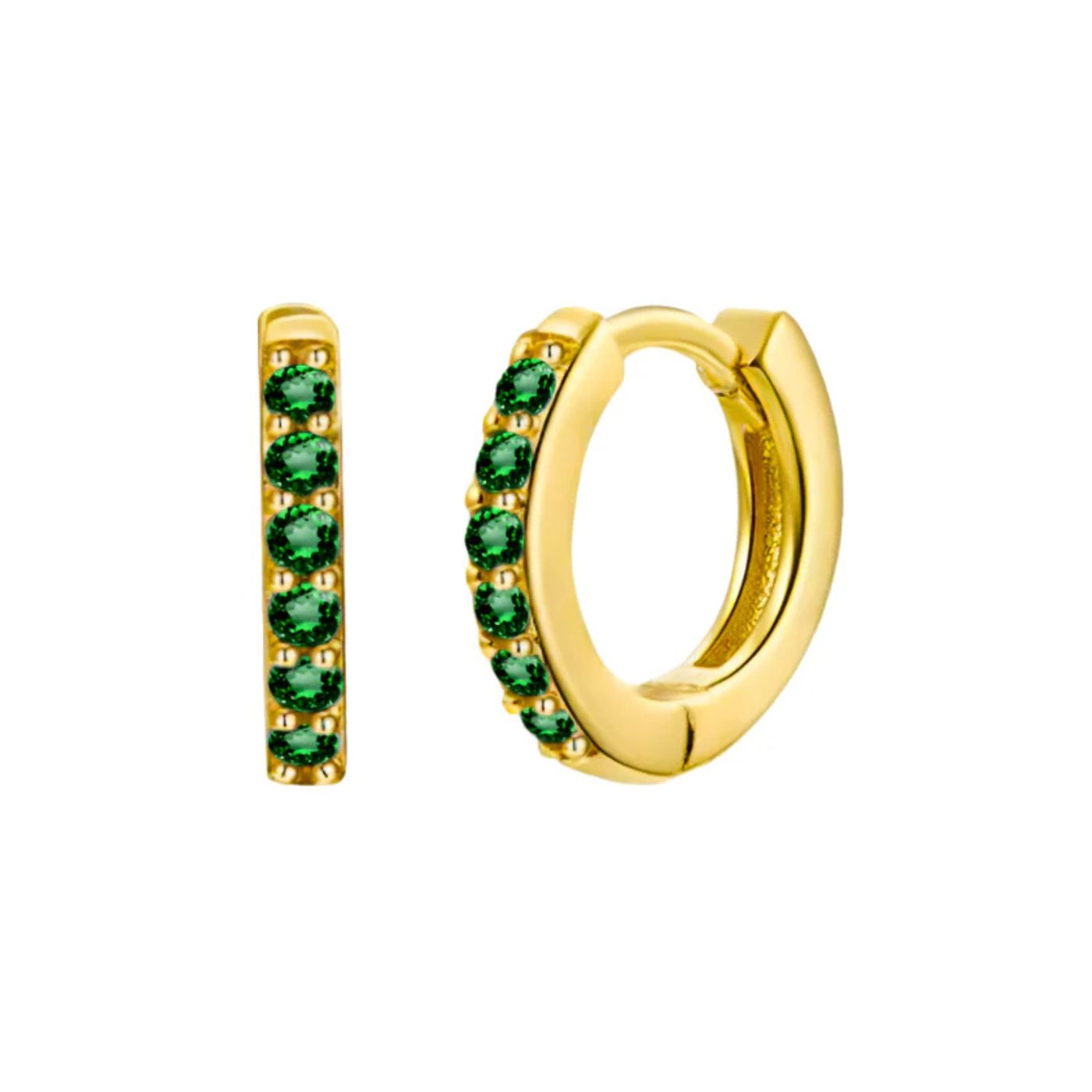 Emerald Luxe Hoop Earrings