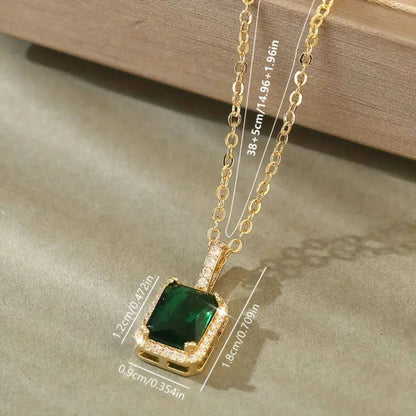 Emerald Radiance Pendant Necklace