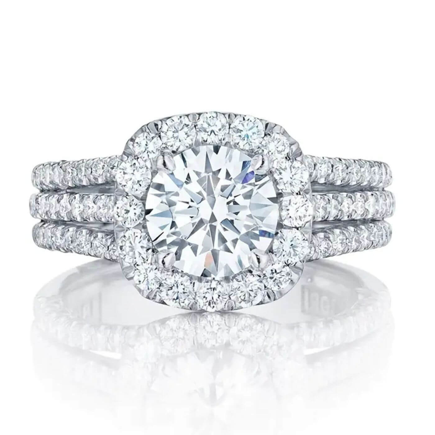 Exquisite Crystal Cushion Cut Ring