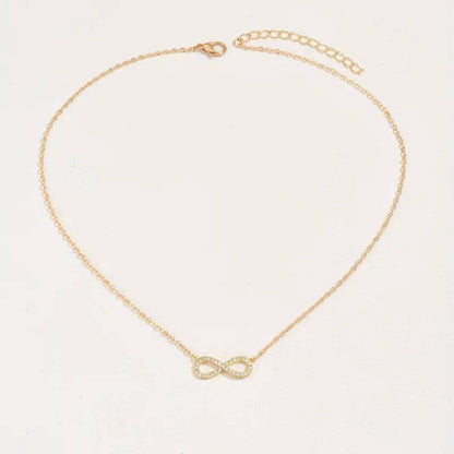 Exquisite Crystal Infinity Symbol Necklace