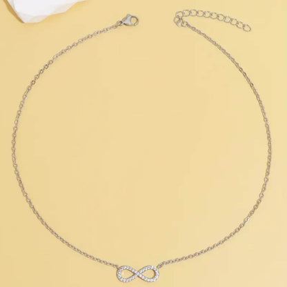 Exquisite Crystal Infinity Symbol Necklace