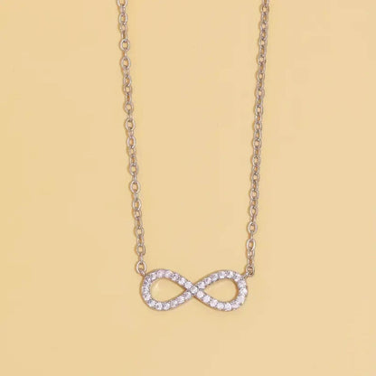 Exquisite Crystal Infinity Symbol Necklace