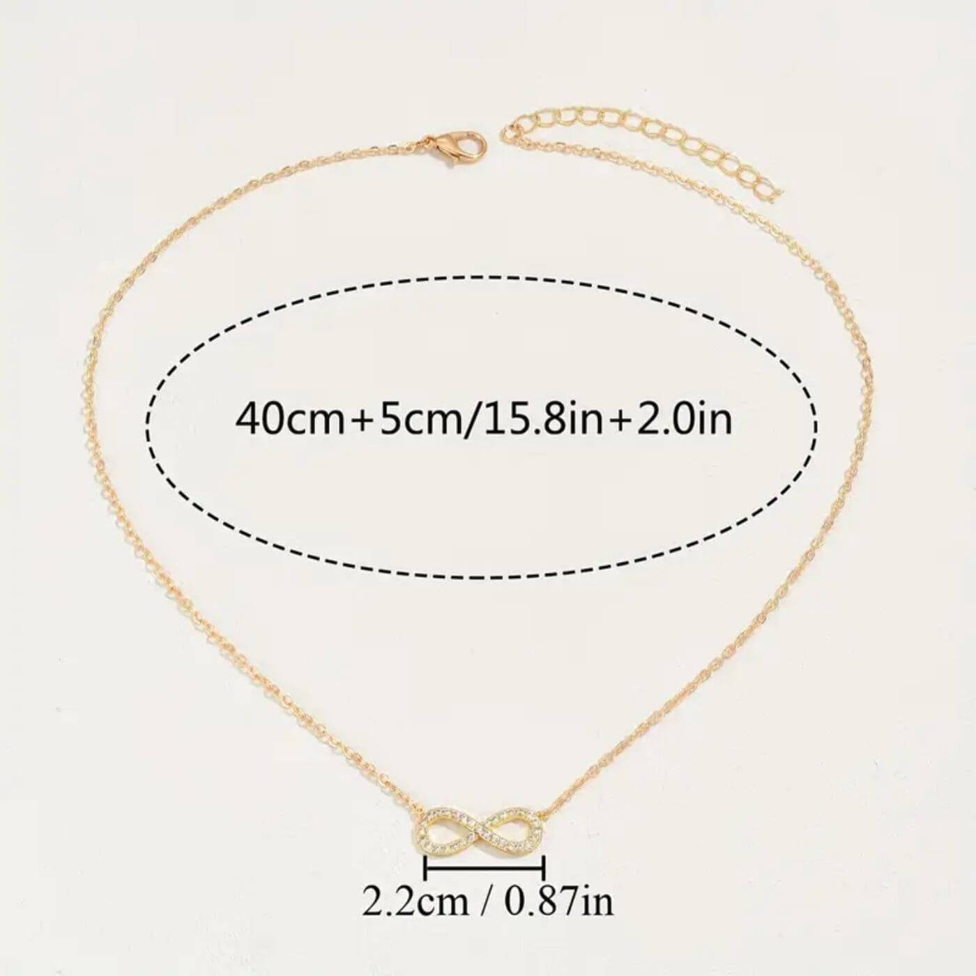 Exquisite Crystal Infinity Symbol Necklace