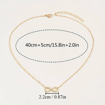 Exquisite Crystal Infinity Symbol Necklace