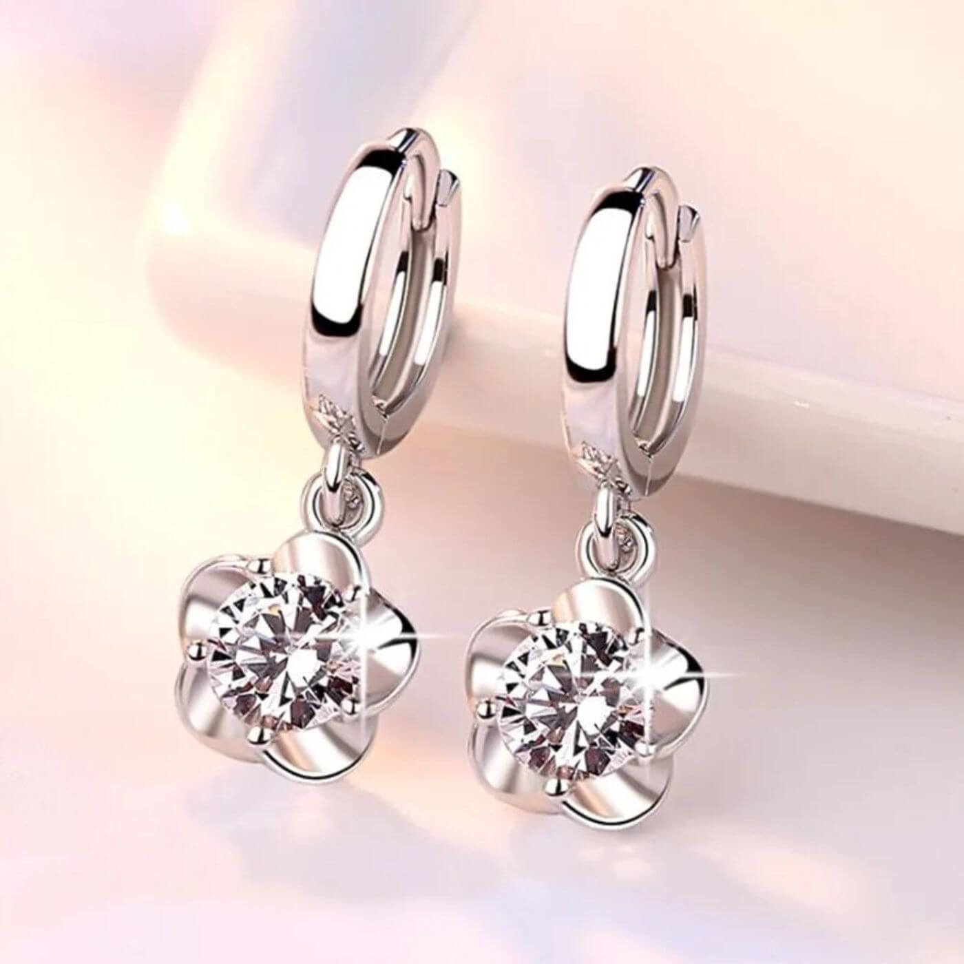 Exquisite Crystal Stone Petal Earrings