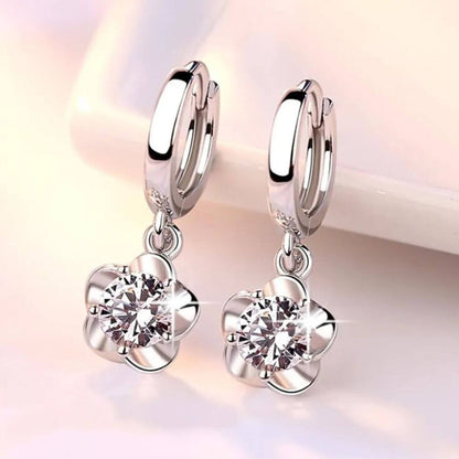 Exquisite Crystal Stone Petal Earrings