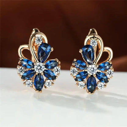 Exquisite Gemstone Stud Earrings