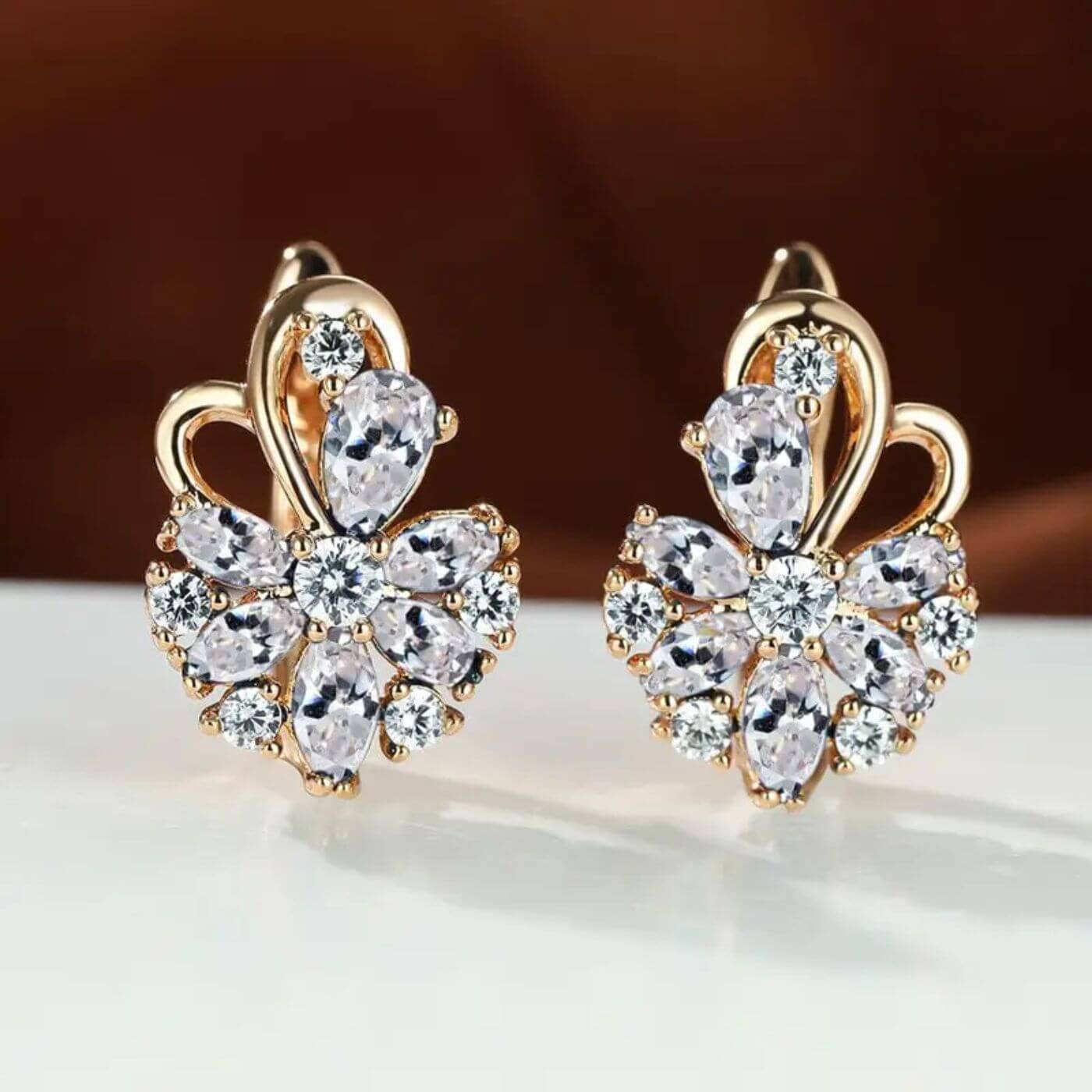 Exquisite Gemstone Stud Earrings
