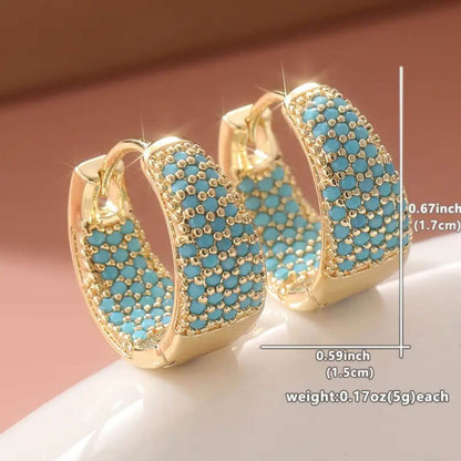 Exquisite Gold Beaded Hoop Earrings