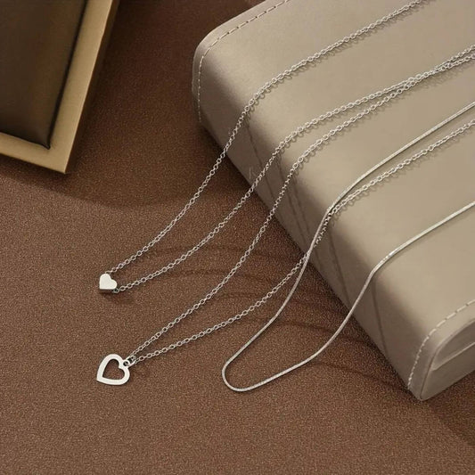 Exquisite Layered Love Pendant Necklace
