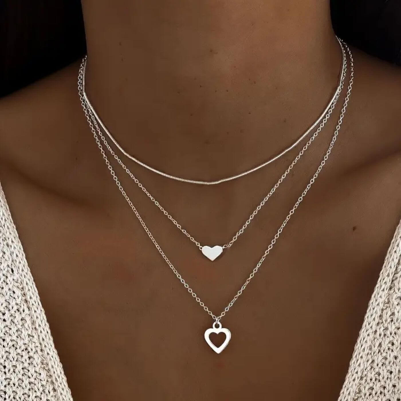 Exquisite Layered Love Pendant Necklace