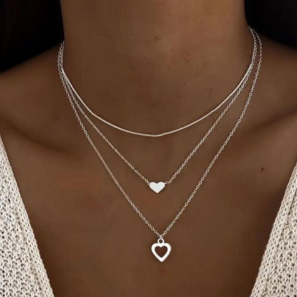 Exquisite Layered Love Pendant Necklace