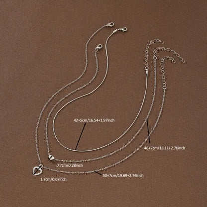 Exquisite Layered Love Pendant Necklace