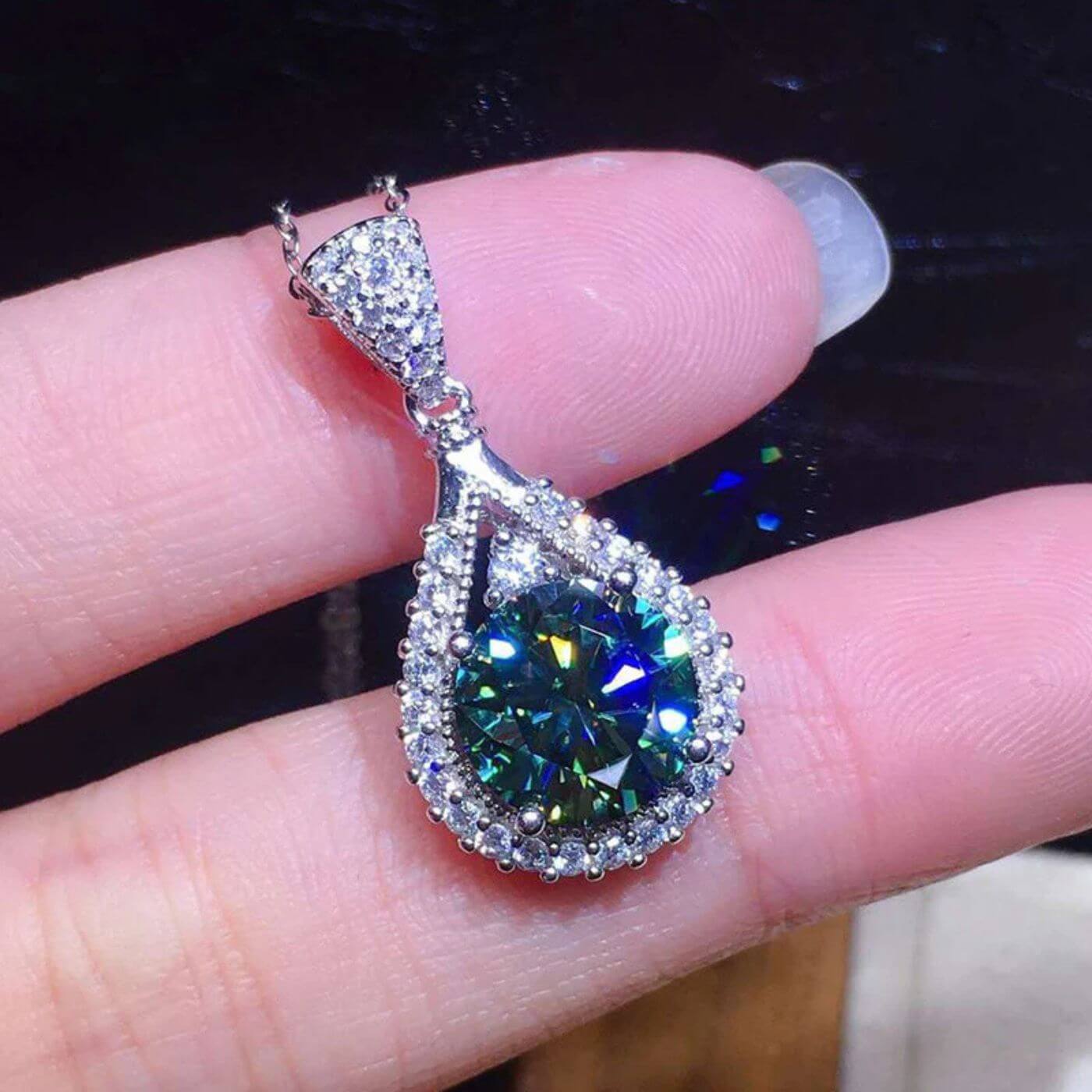 Exquisite Moissanite Drop Necklace