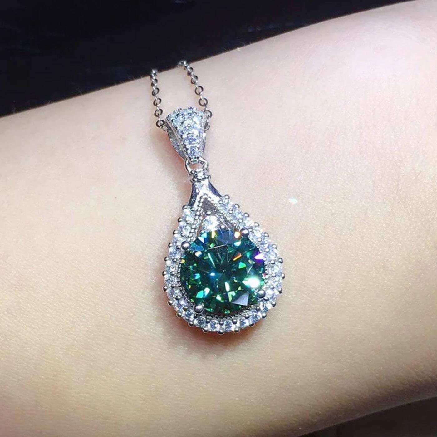 Exquisite Moissanite Drop Necklace