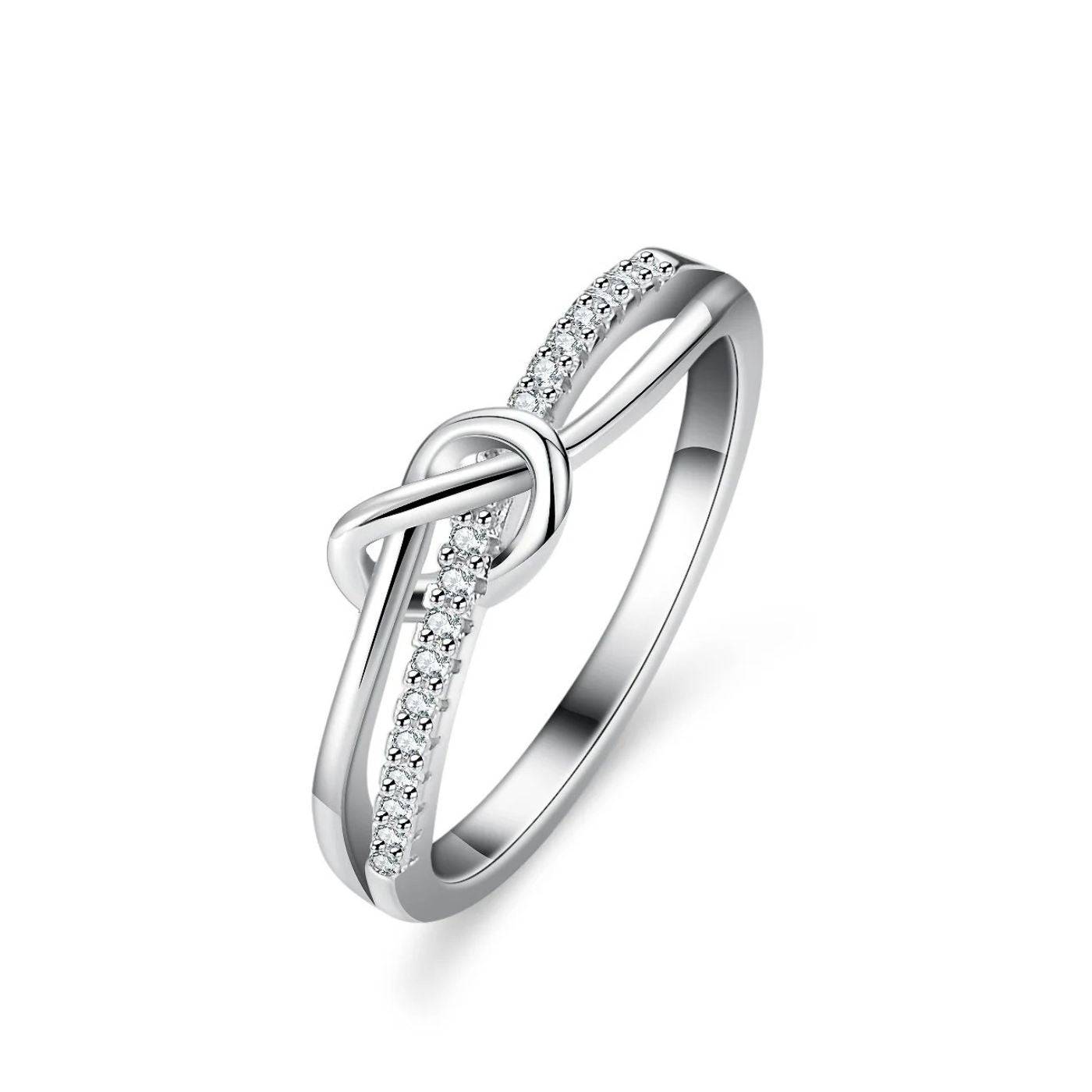 Exquisite Silver Infinity Knot Ring