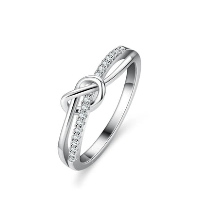 Exquisite Silver Infinity Knot Ring