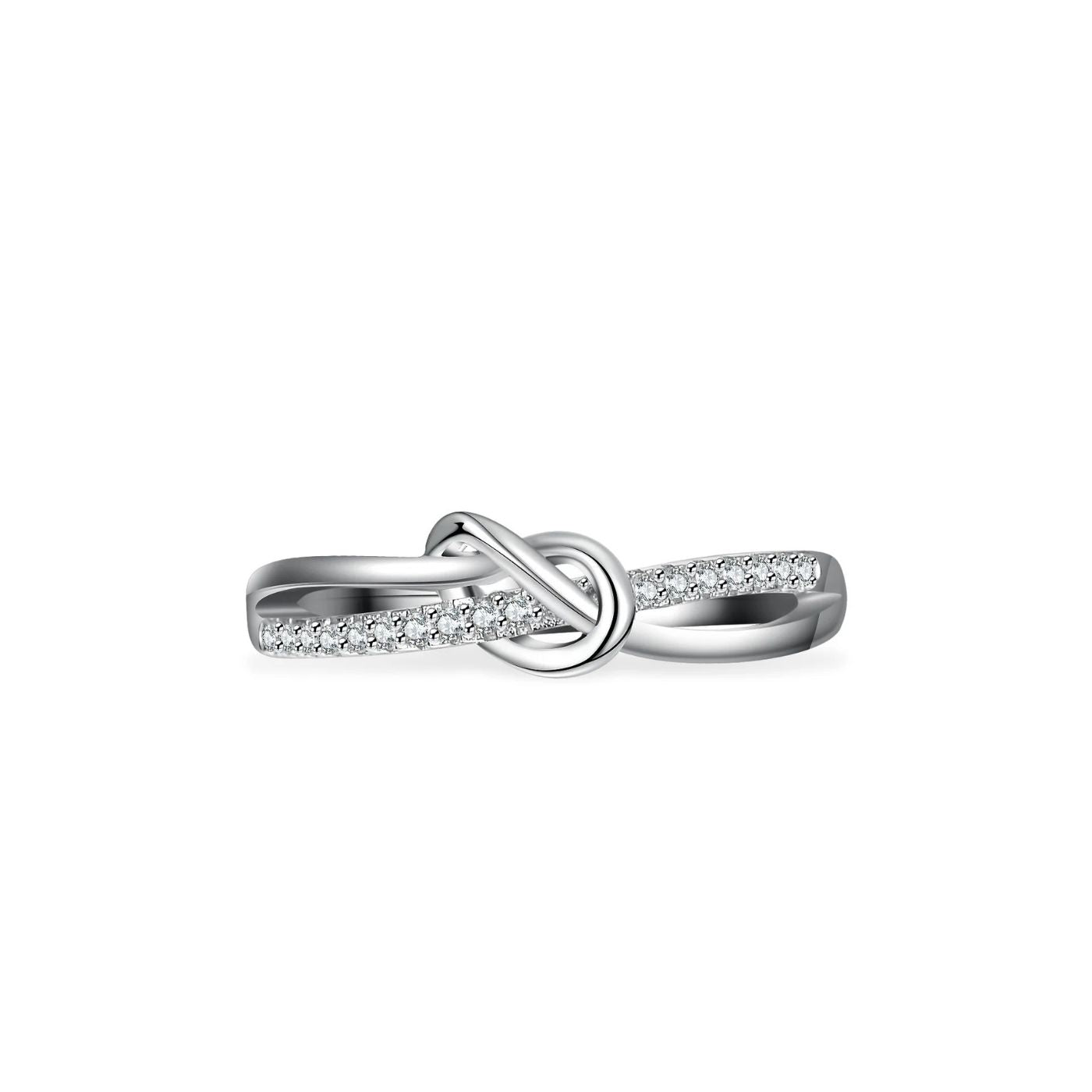 Exquisite Silver Infinity Knot Ring