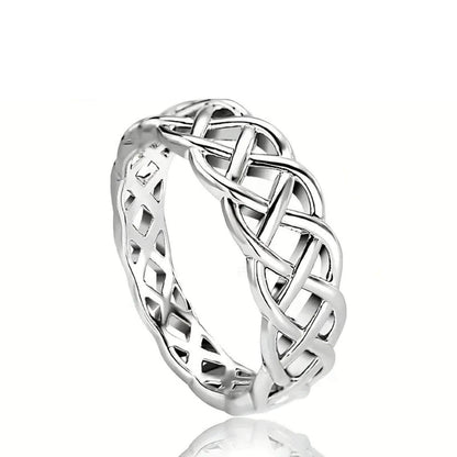 Exquisite Silver Interlace Design Ring
