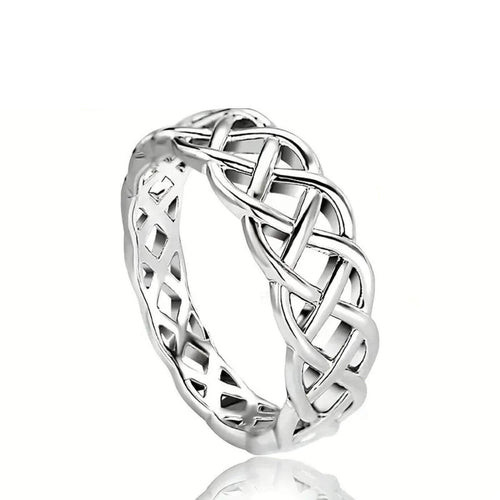 Exquisite Silver Interlace Design Ring