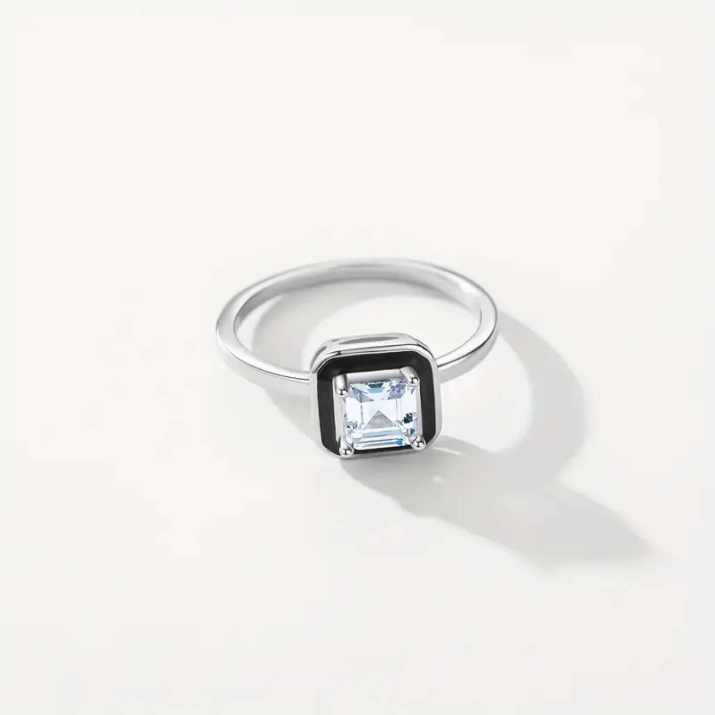 Exquisite Sterling Silver Enamel Ring