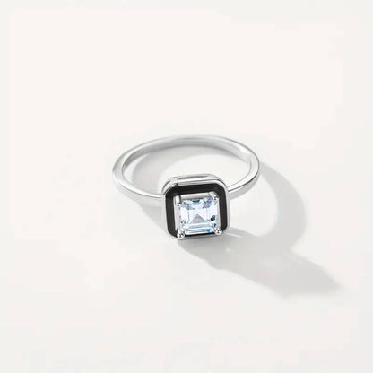 Exquisite Sterling Silver Enamel Ring