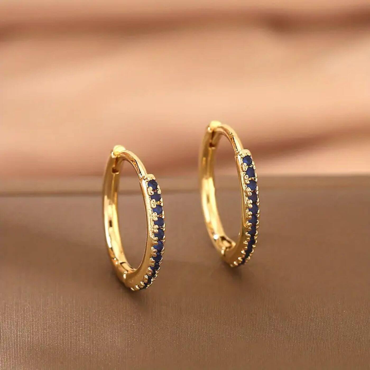 Exquisite Stone Huggie Earrings