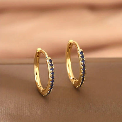 Exquisite Stone Huggie Earrings