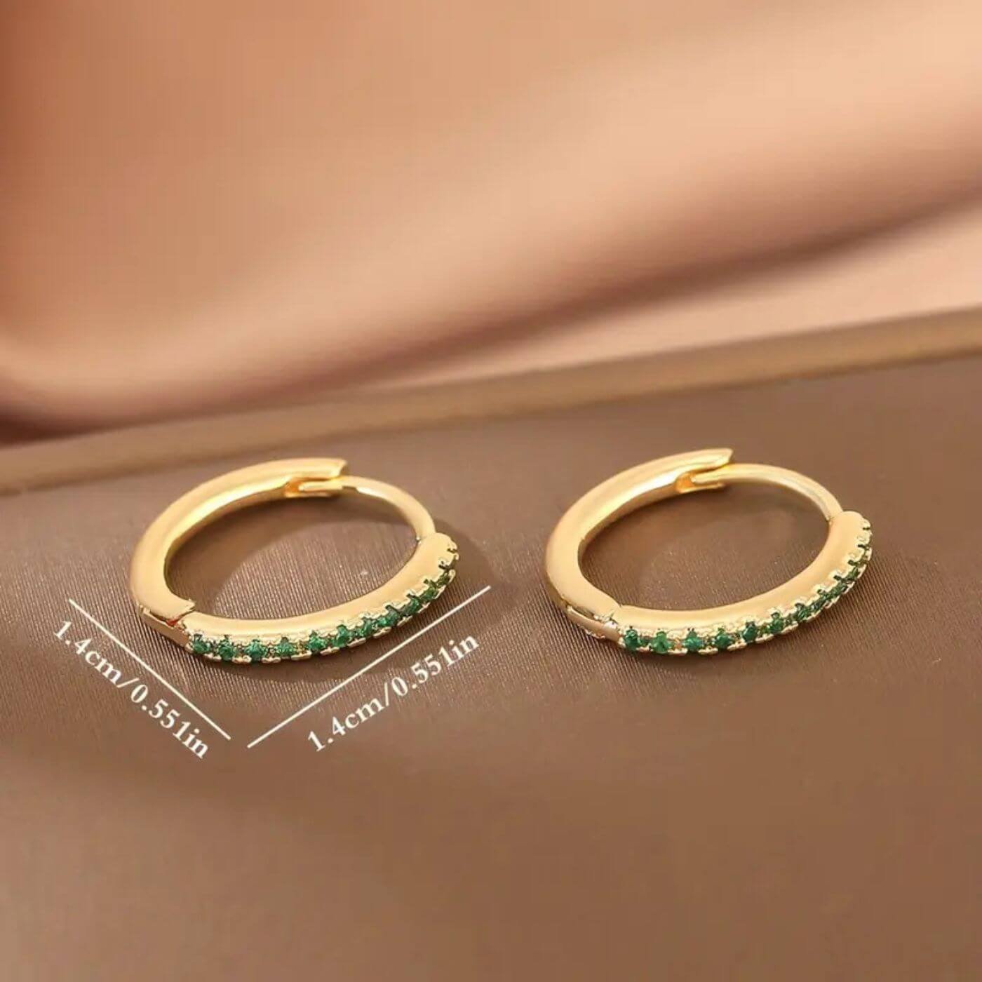 Exquisite Stone Huggie Earrings