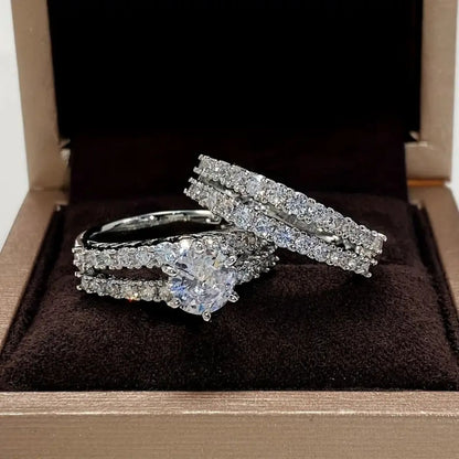 Exquisite Zirconia Bridal Ring Set