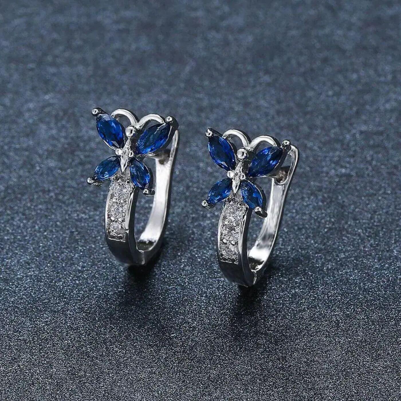 Exquisite Zirconia Butterfly Earrings