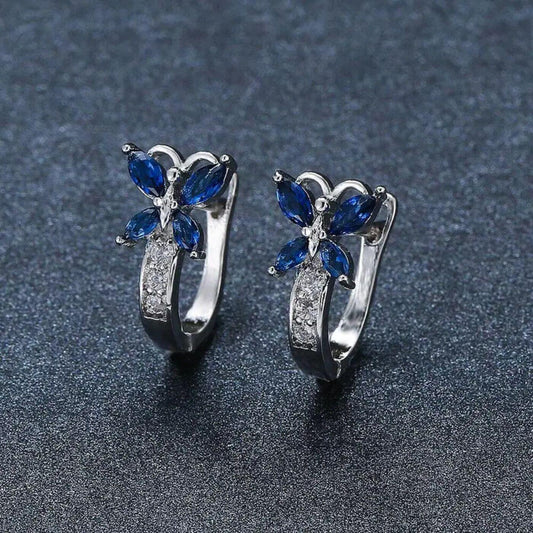 Exquisite Zirconia Butterfly Earrings