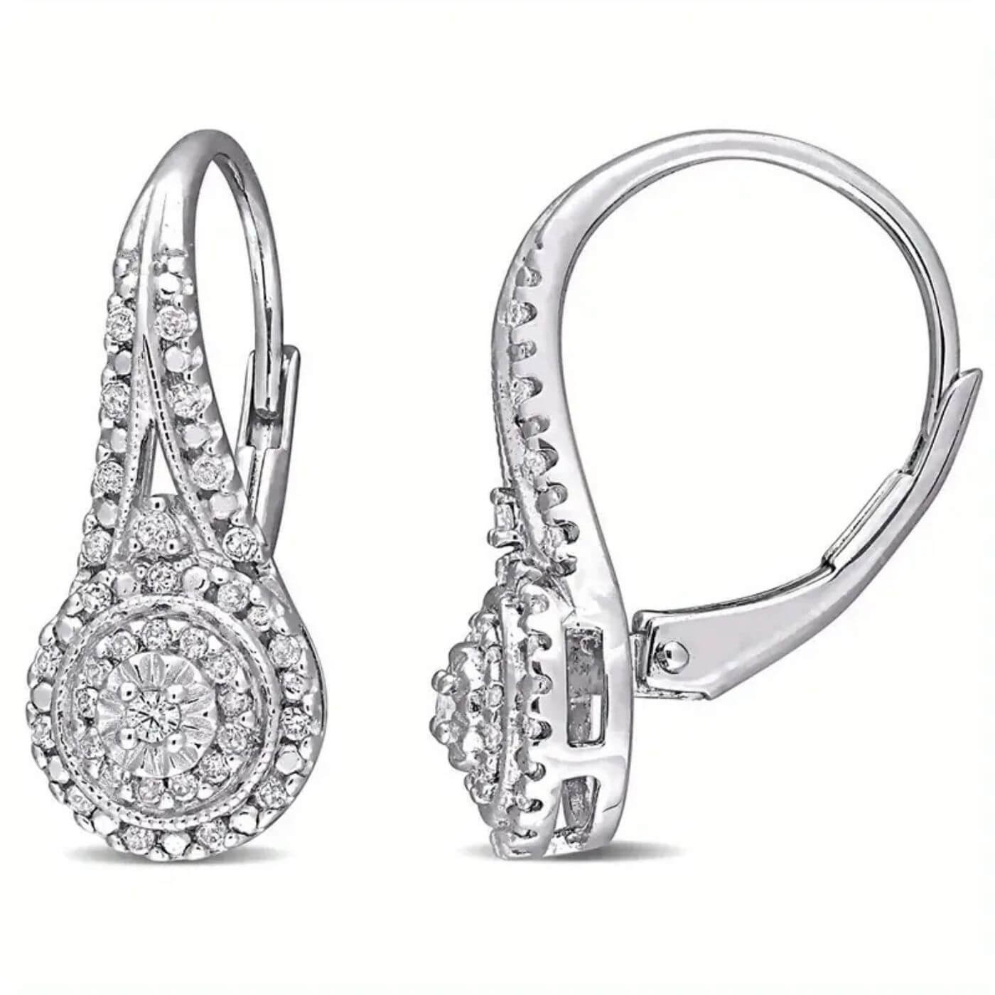 Exquisite Zirconia Cluster Drop Earrings