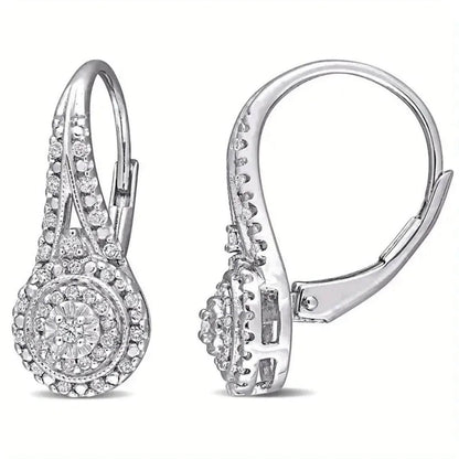 Exquisite Zirconia Cluster Drop Earrings