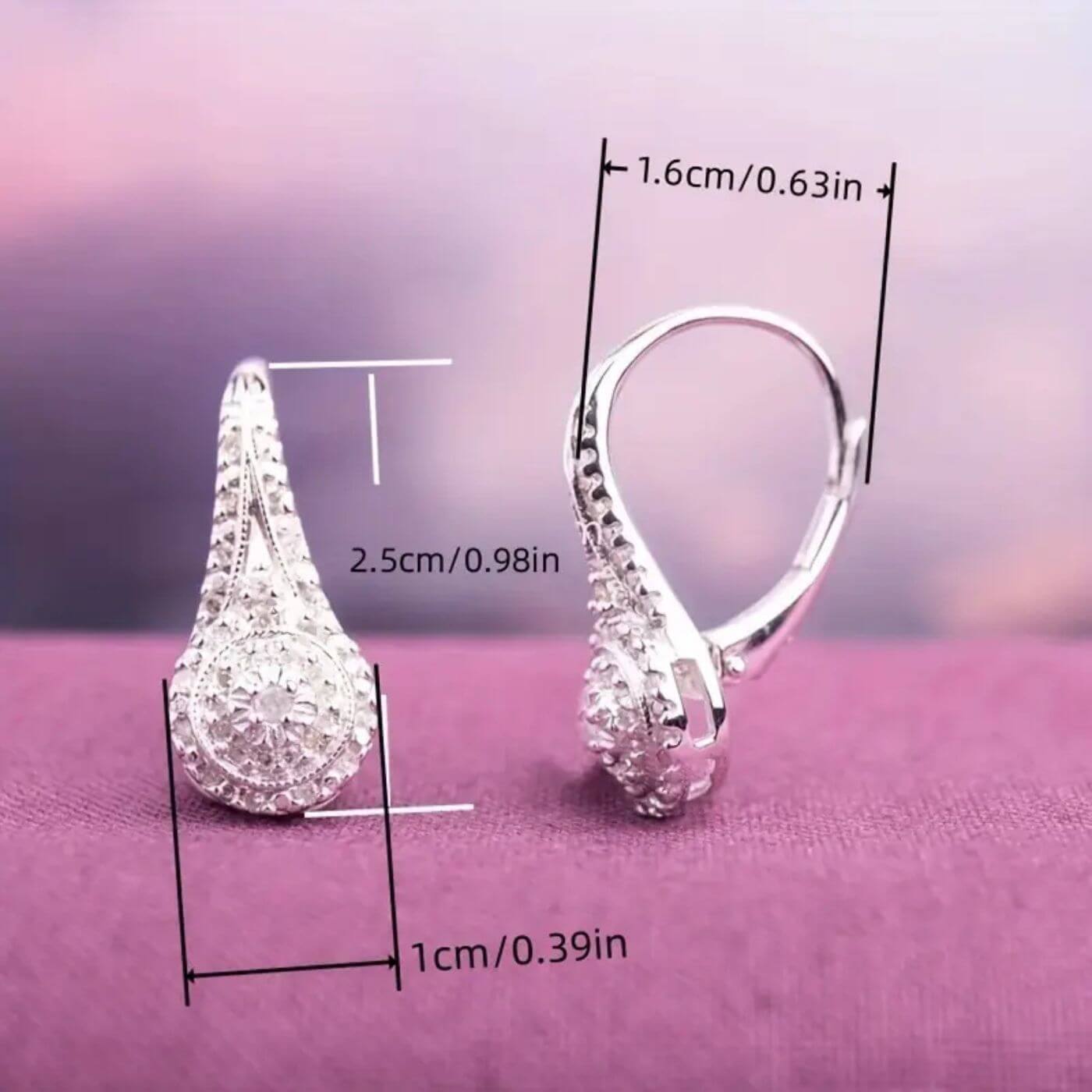 Exquisite Zirconia Cluster Drop Earrings