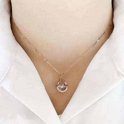 Exquisite Zirconia Drop Pendant Necklace
