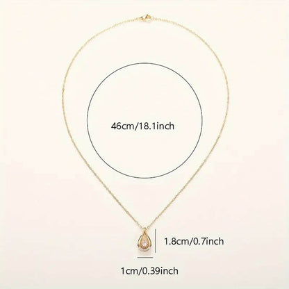 Exquisite Zirconia Drop Pendant Necklace