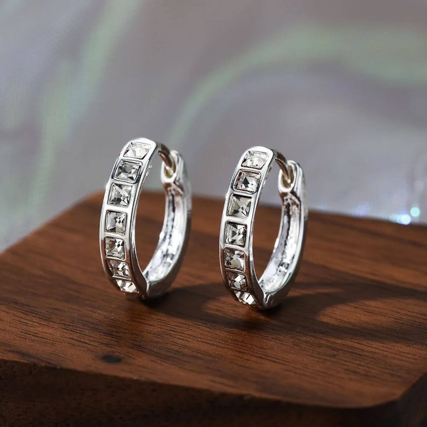 Exquisite Zirconia Hoop Earrings