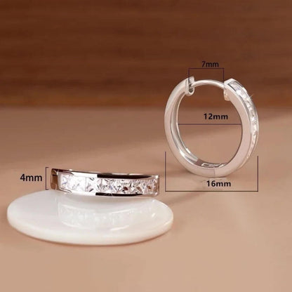 Exquisite Zirconia Hoop Earrings