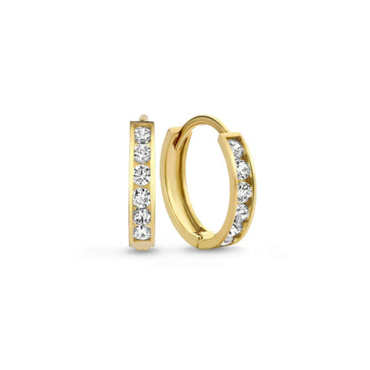 Exquisite Zirconia Hoop and Stud Earrings Set