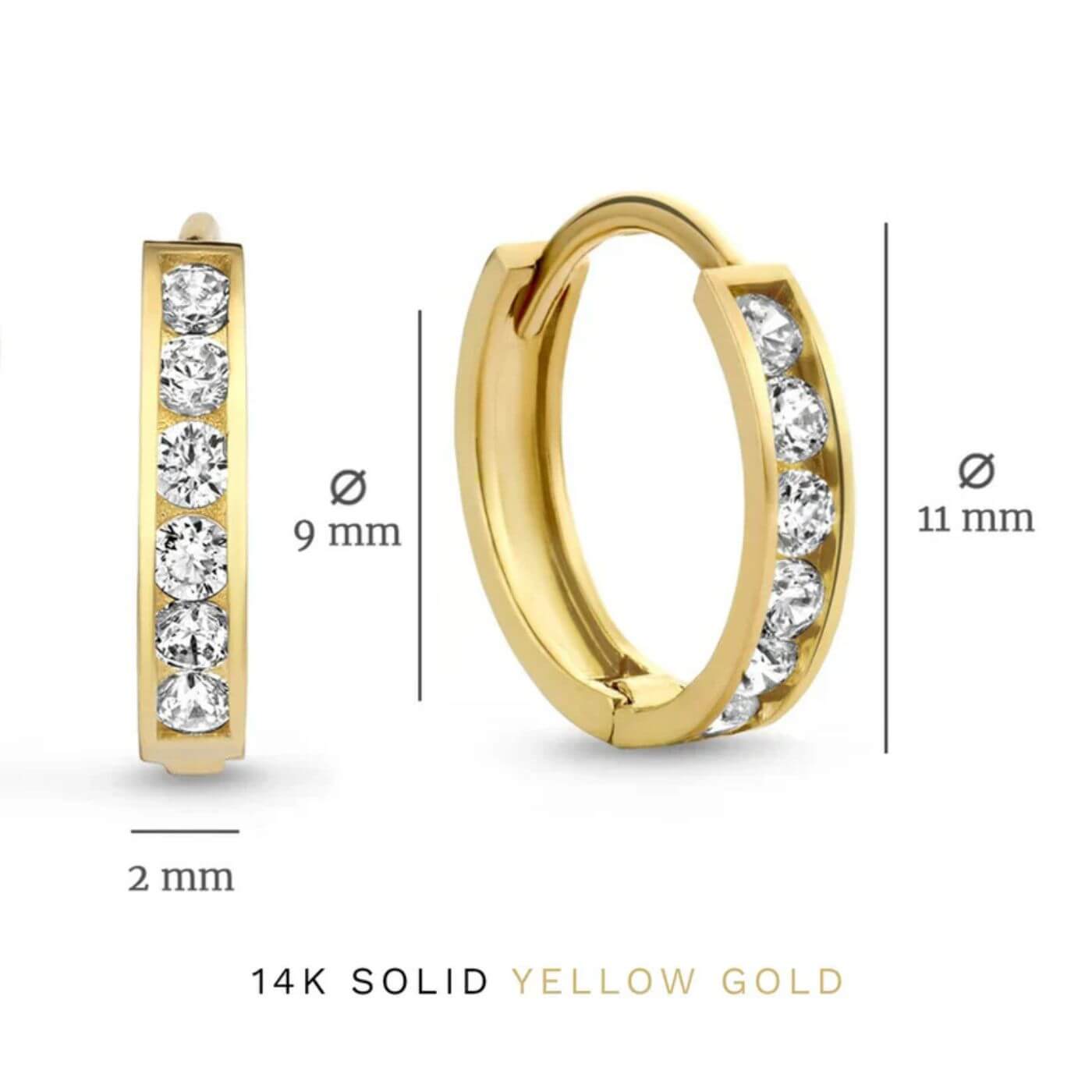 Exquisite Zirconia Hoop and Stud Earrings Set