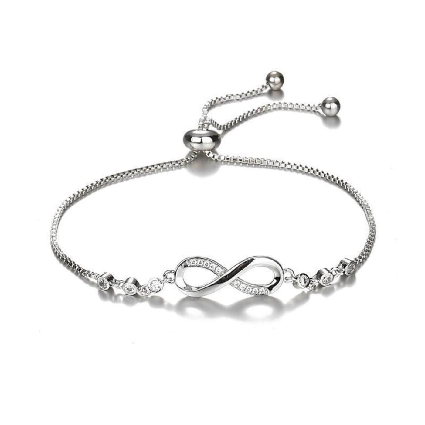 Exquisite Zirconia Infinity Charm Bracelet