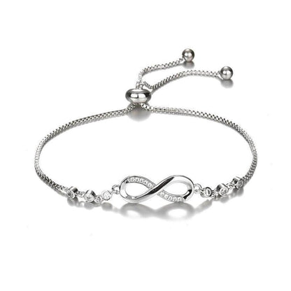 Exquisite Zirconia Infinity Charm Bracelet