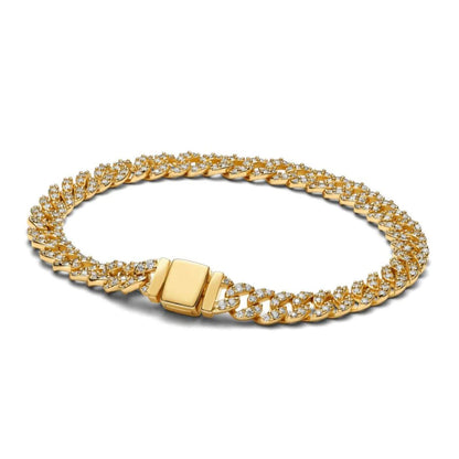 Exquisite Zirconia Link Chain Bracelet